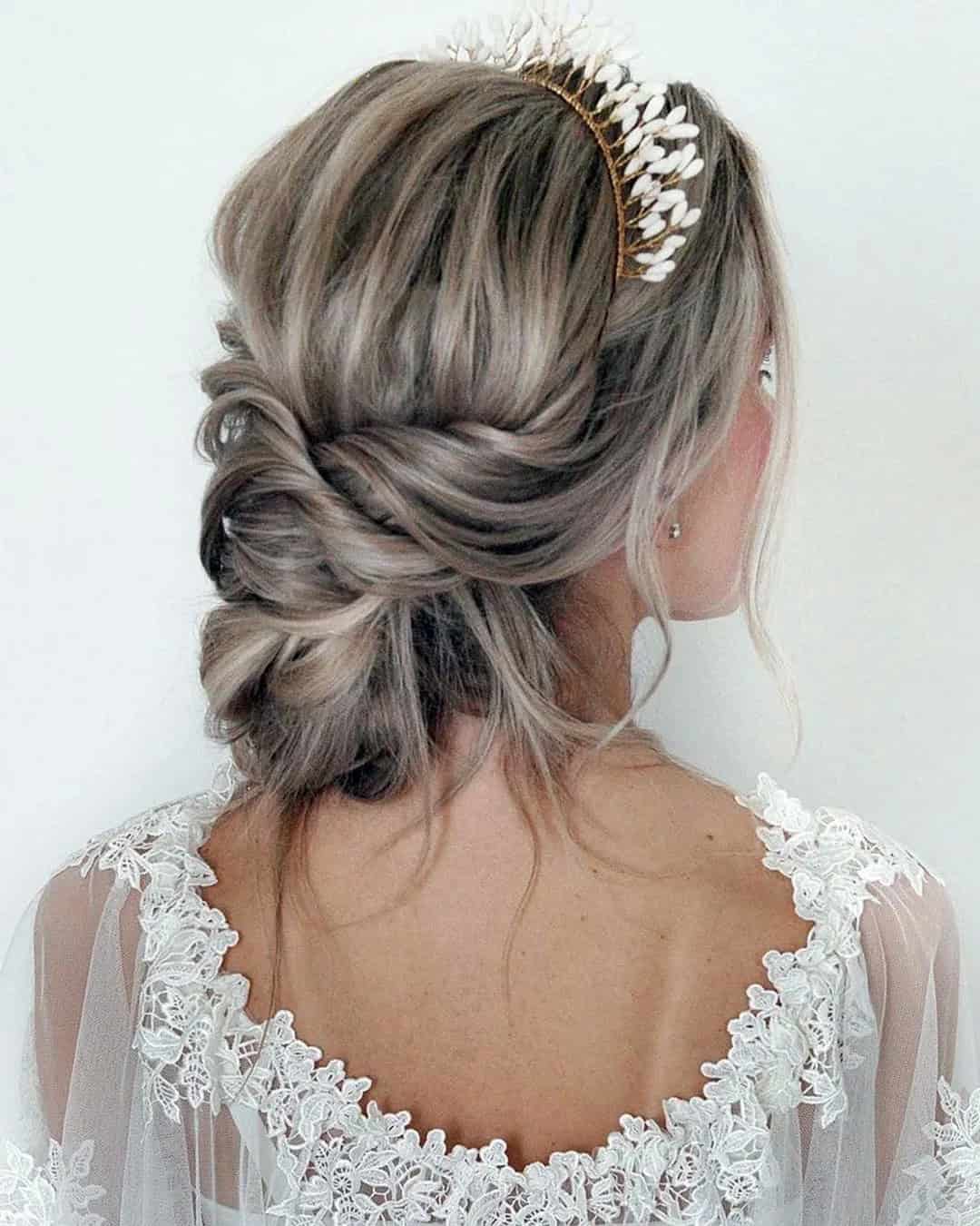 Messy Updos For Bohemian Brides