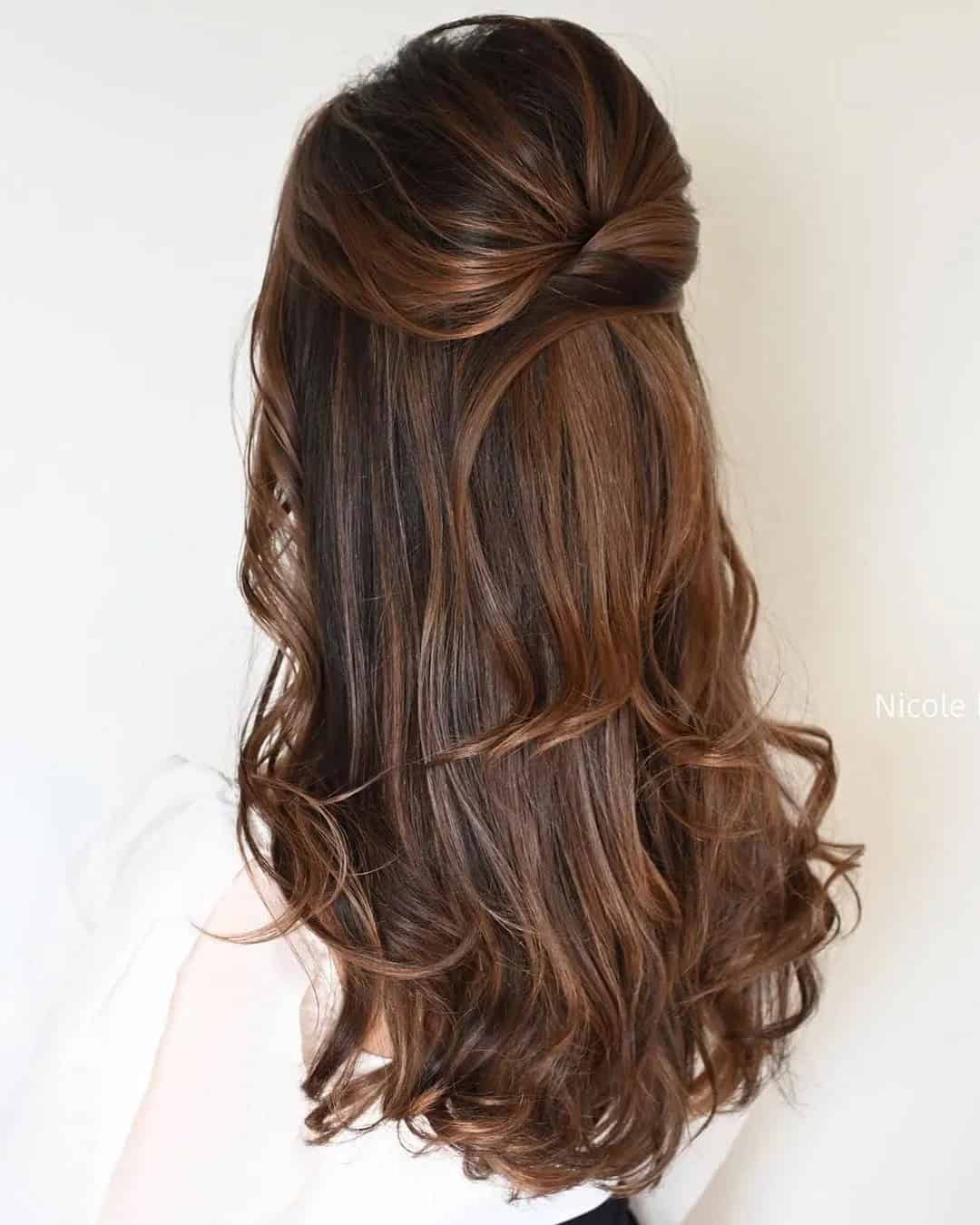 Half Pin Up Hair for Wedding