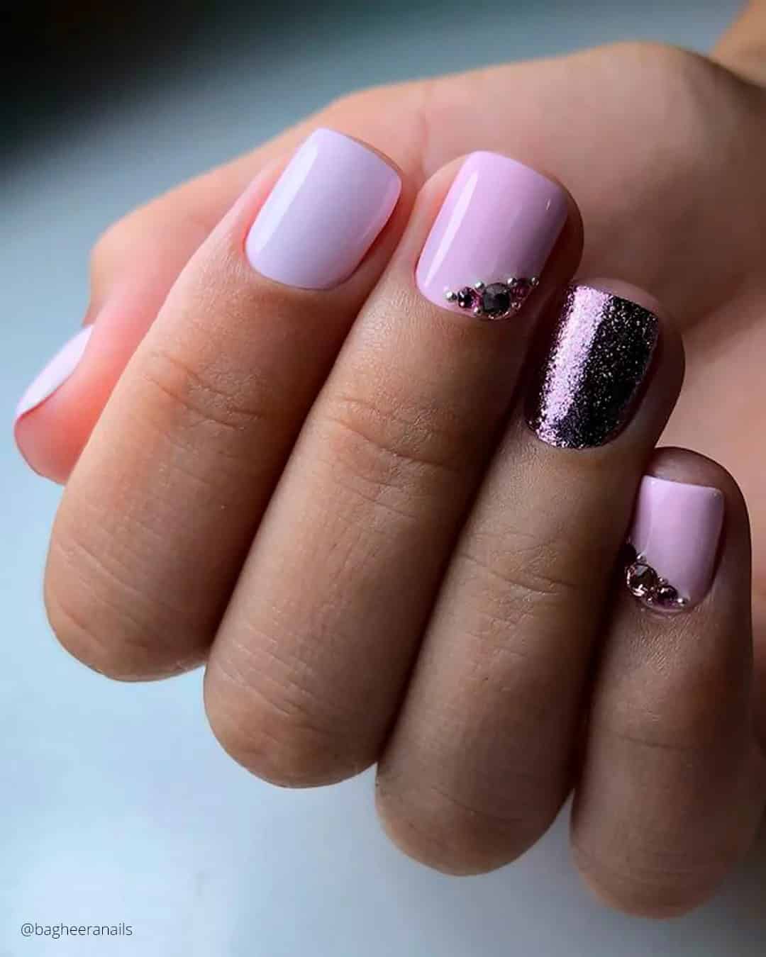 Cute Short Wedding Nails