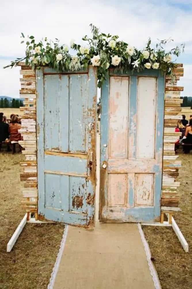 Blue Wedding Entrance Decor