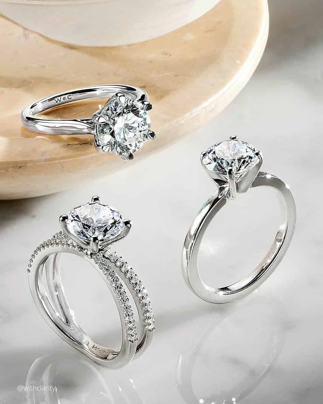 Wedding Rings In Classic White Gold