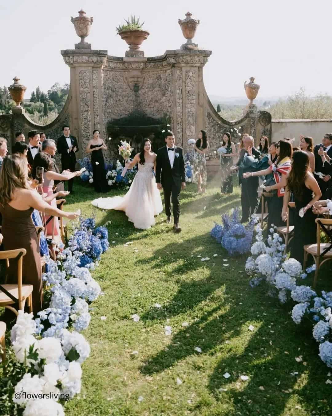 Blue And White Wedding Reception Decor