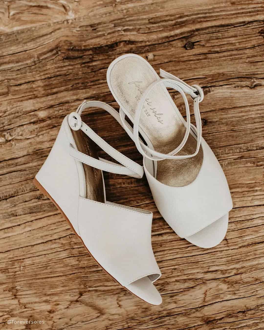 Simple Wedding Sandals Wedges