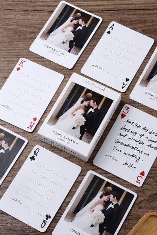 Personalized Poker Cards Wedding Guest Book