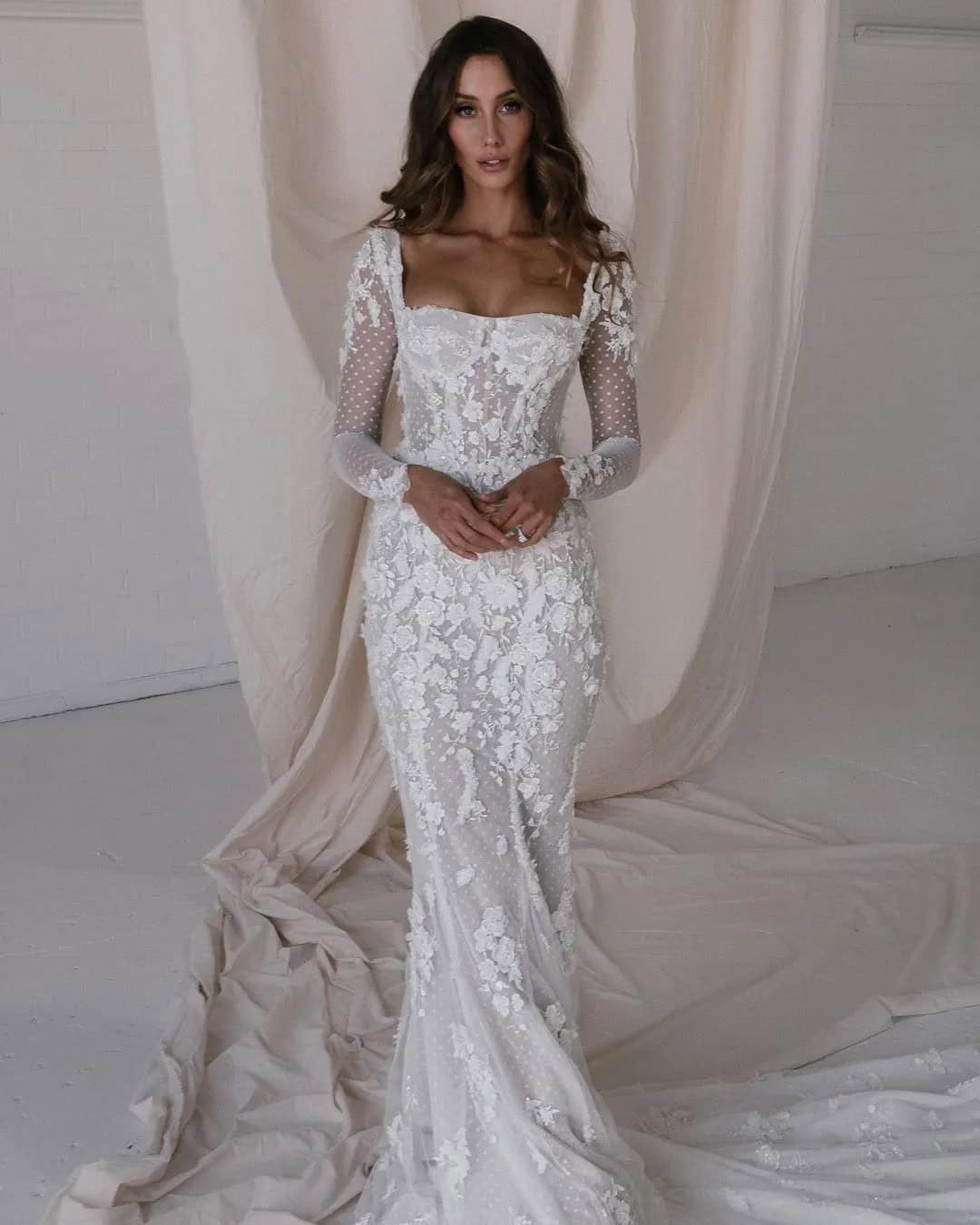 Long Sleeve Mermaid Wedding Dresses