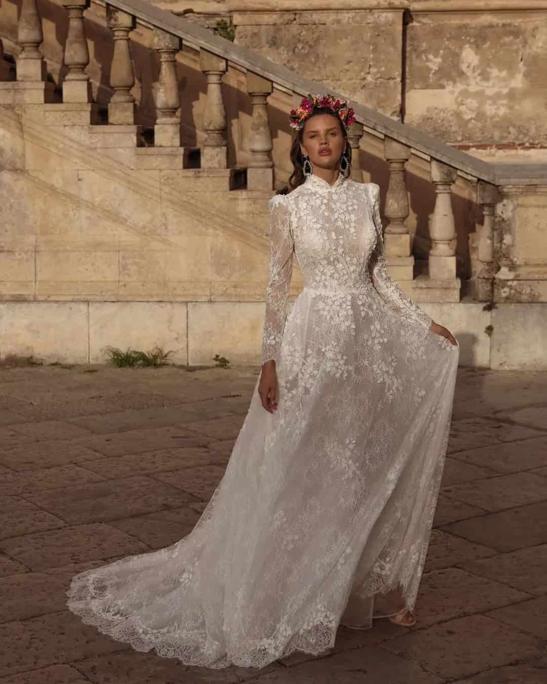 Lace Fall Wedding Dresses