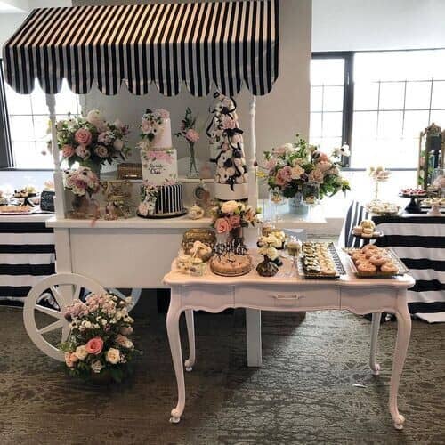 22 French-inspired Dessert Cart Spread