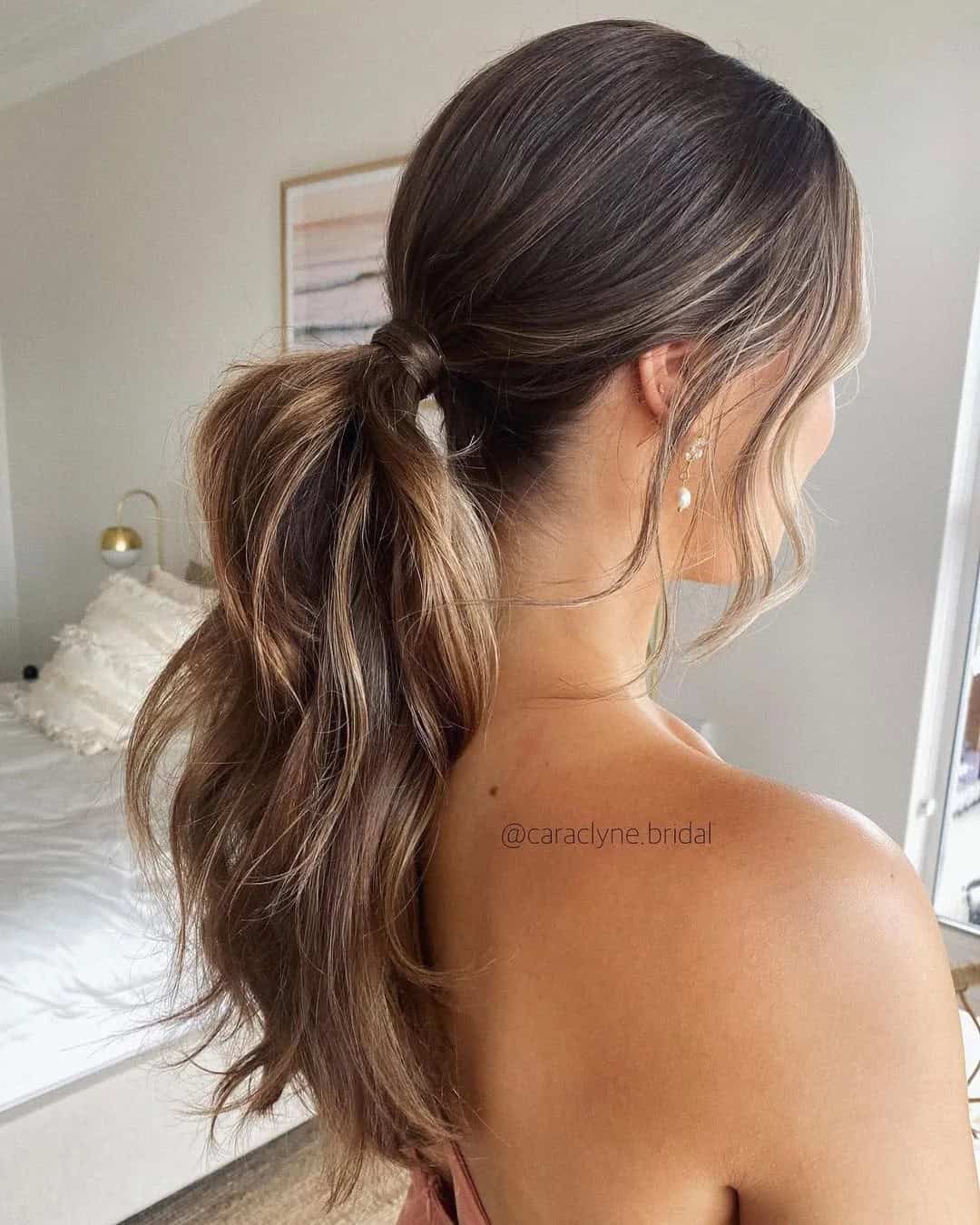 Ponytail Hairstyle For A Bride