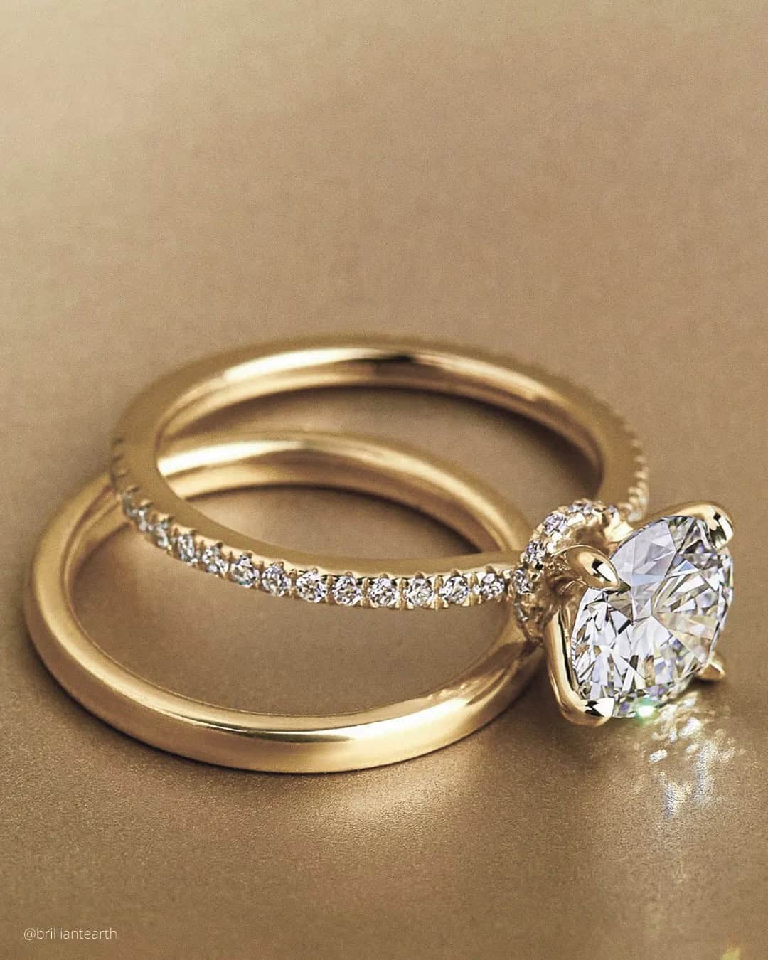 Pave Band Engagement Rings