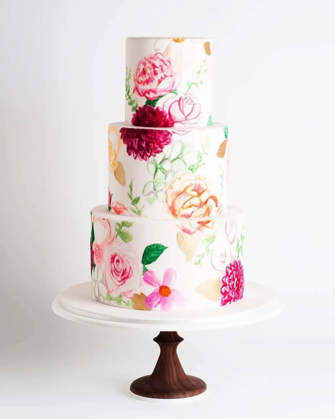 Painted Unique Beautiful Wedding Cakes