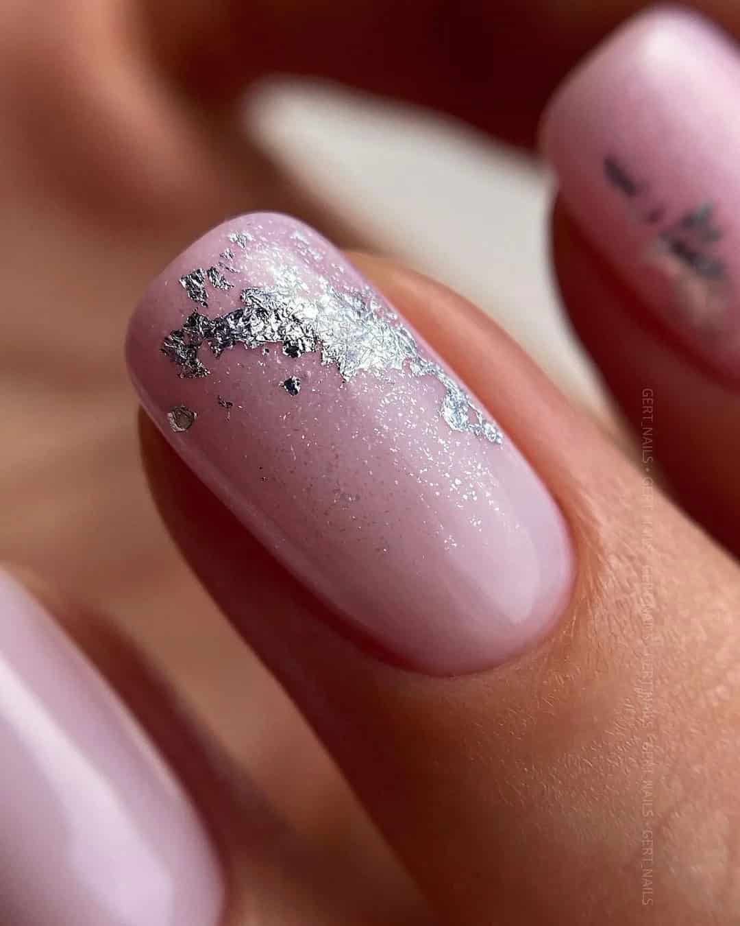 Pink And Silver Nail Ideas