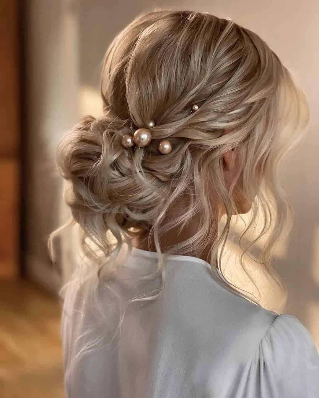 Messy Updos For Bohemian Brides