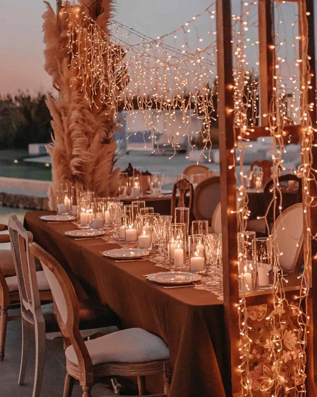 Light Ideas for Rust Wedding