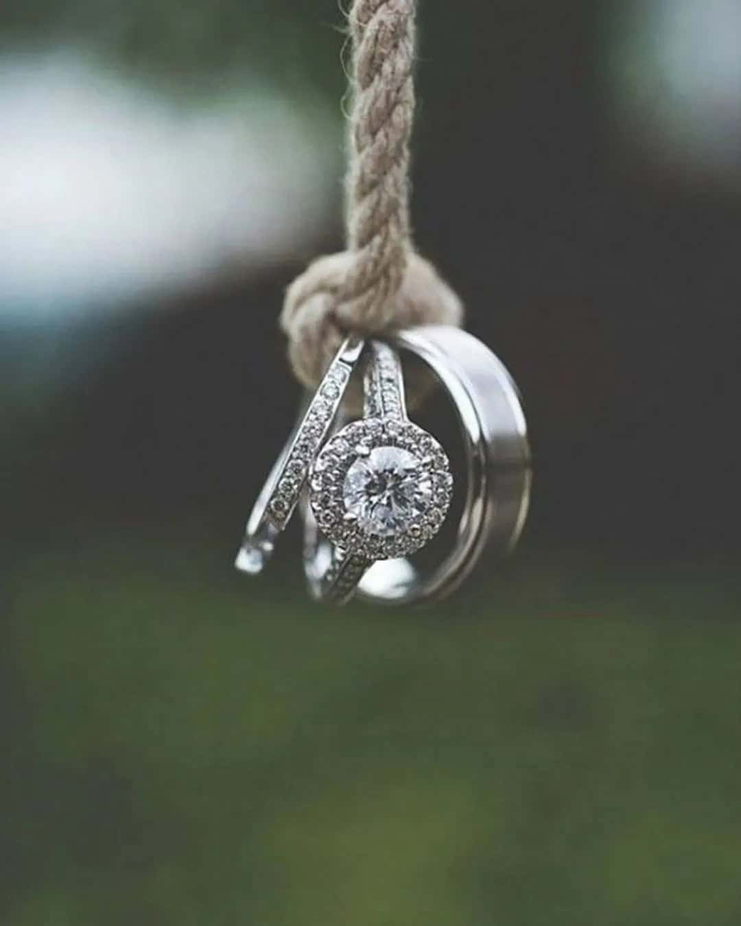 Creative Shots Of Wedding Rings Before The Ceremony