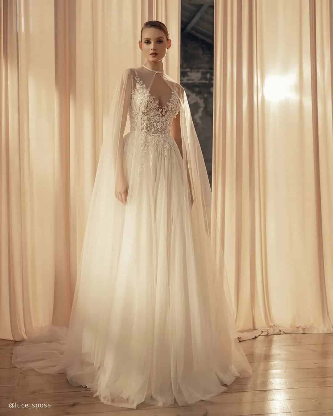 2 In One Wedding Dress Ideas In A Cape