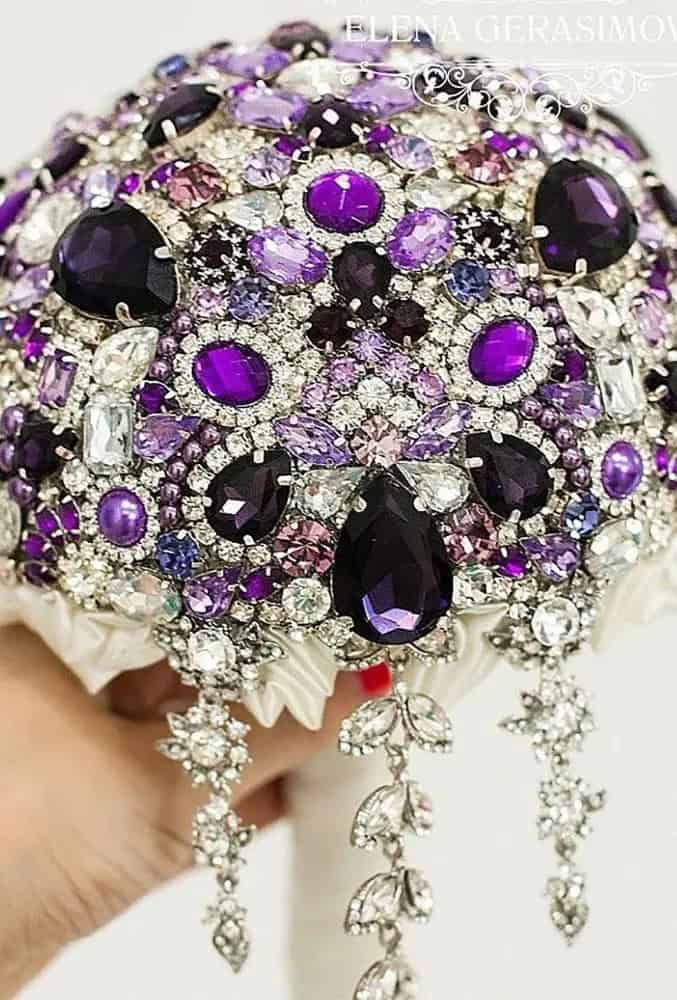 Whole Crystals Brooch Bouquets