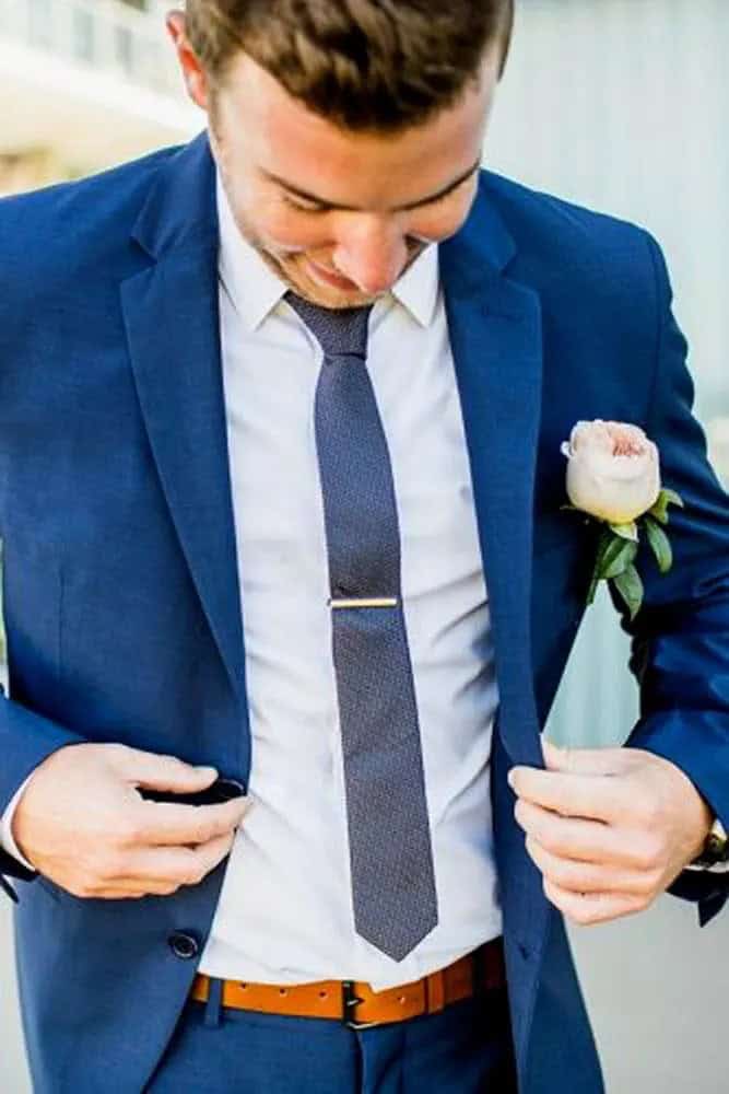 Groom Attire for Blue Theme