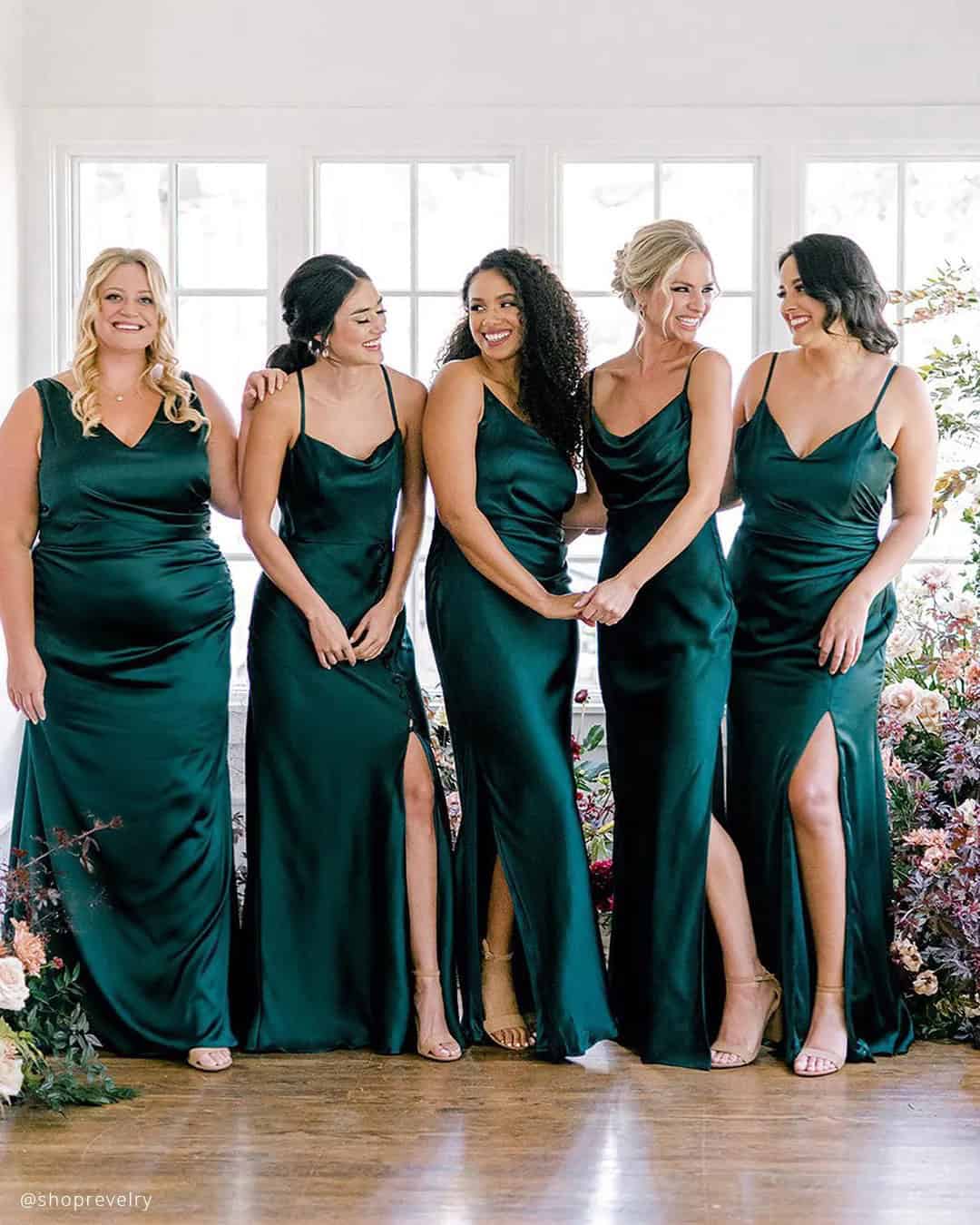 Emerald Green Bridesmaid Dresses Long