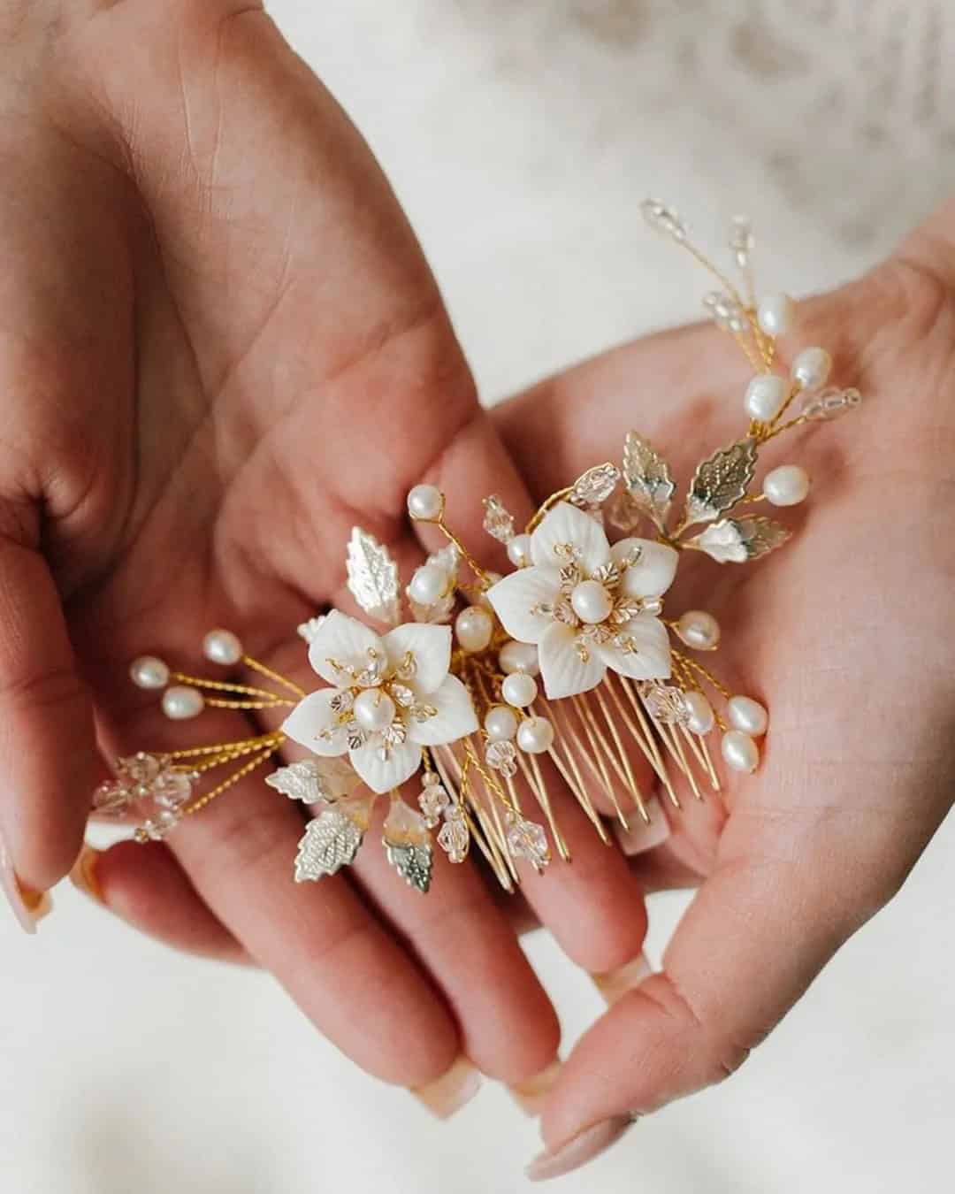 Gold Barrette for Wedding