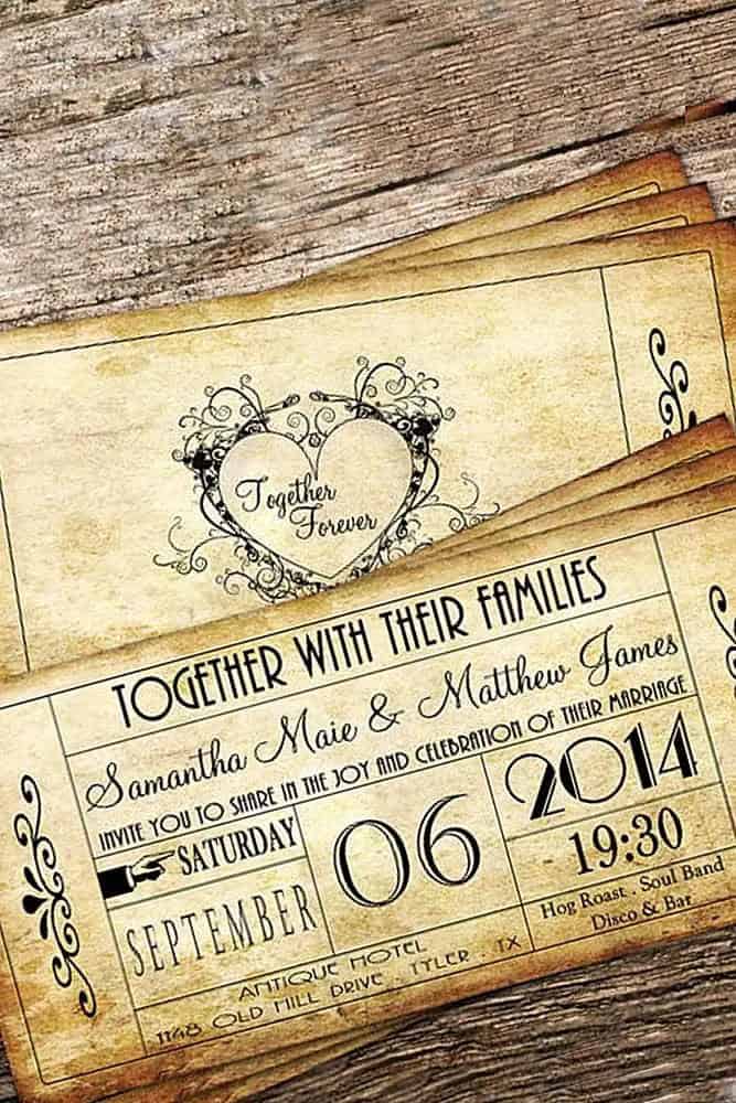 Old-Fashioned Wedding Invitations