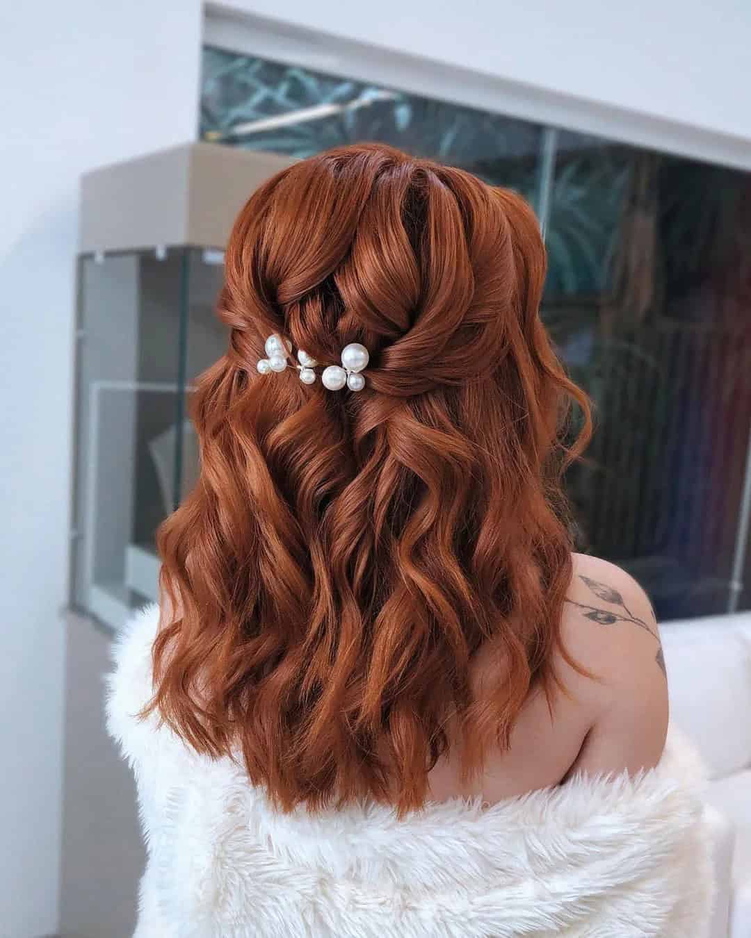 Wedding Hairstyles Down For Medium Length Hair