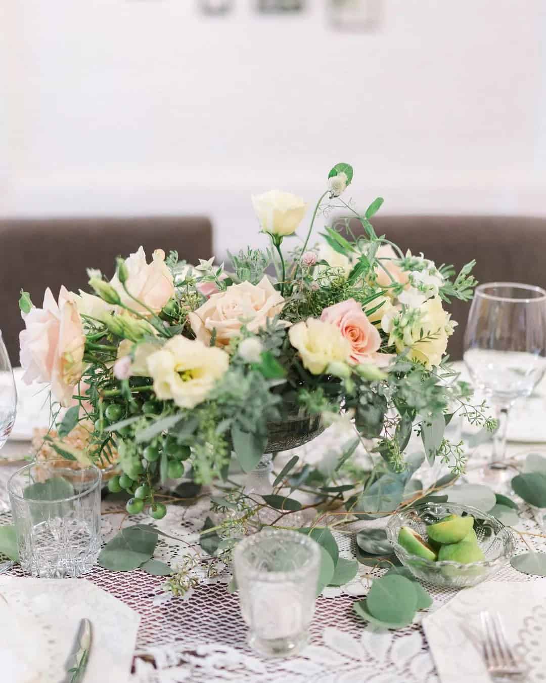 Wedding Centerpieces with Greenery