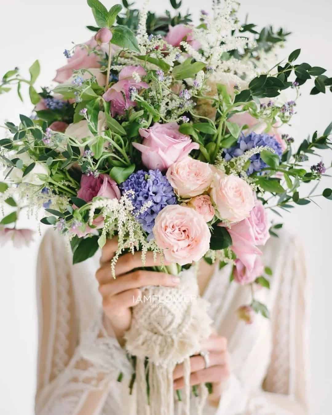 Gorgeous Blue Bridesmaid Wedding Bouquets