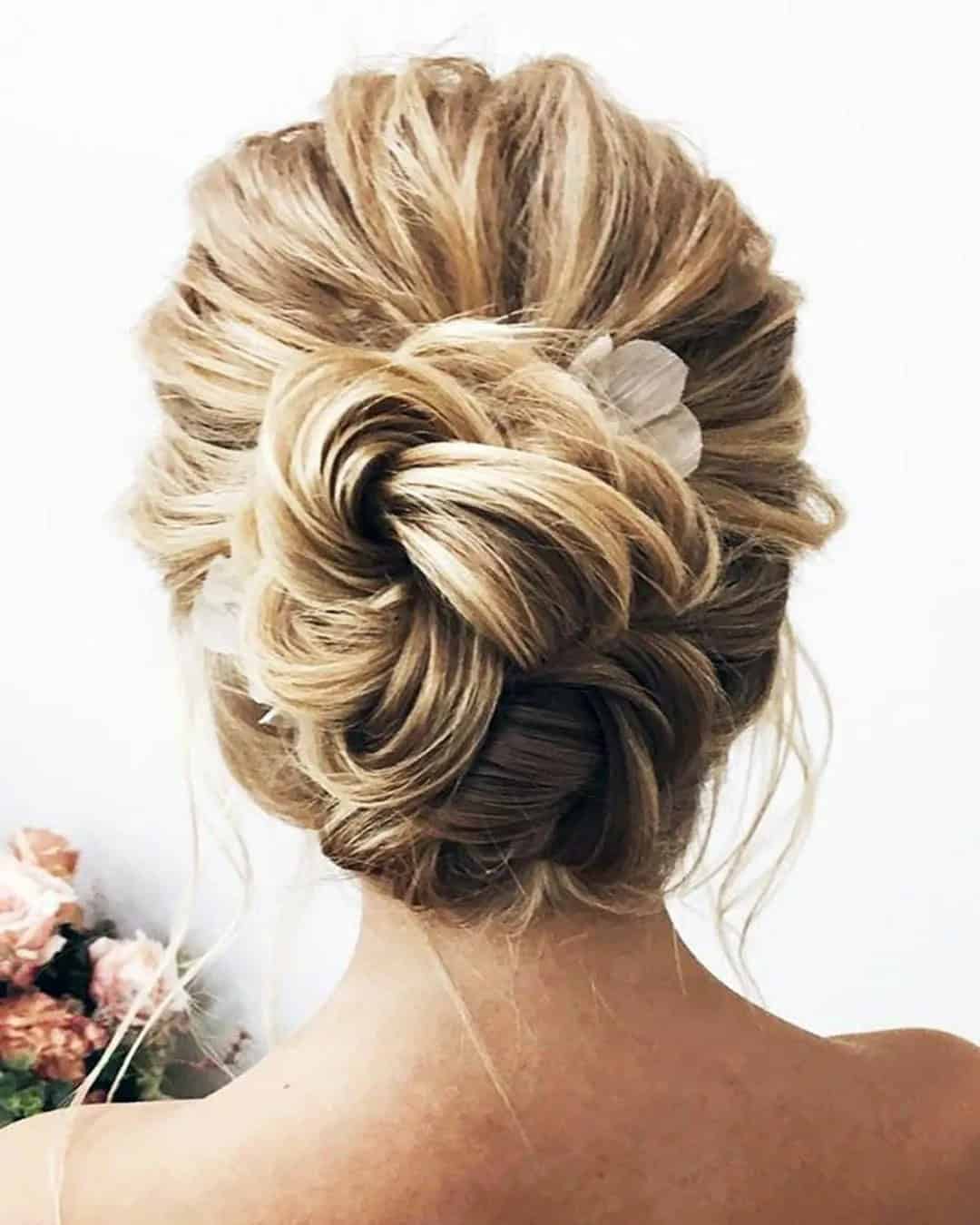 Swept-Back Hairstyles For Glam Brides