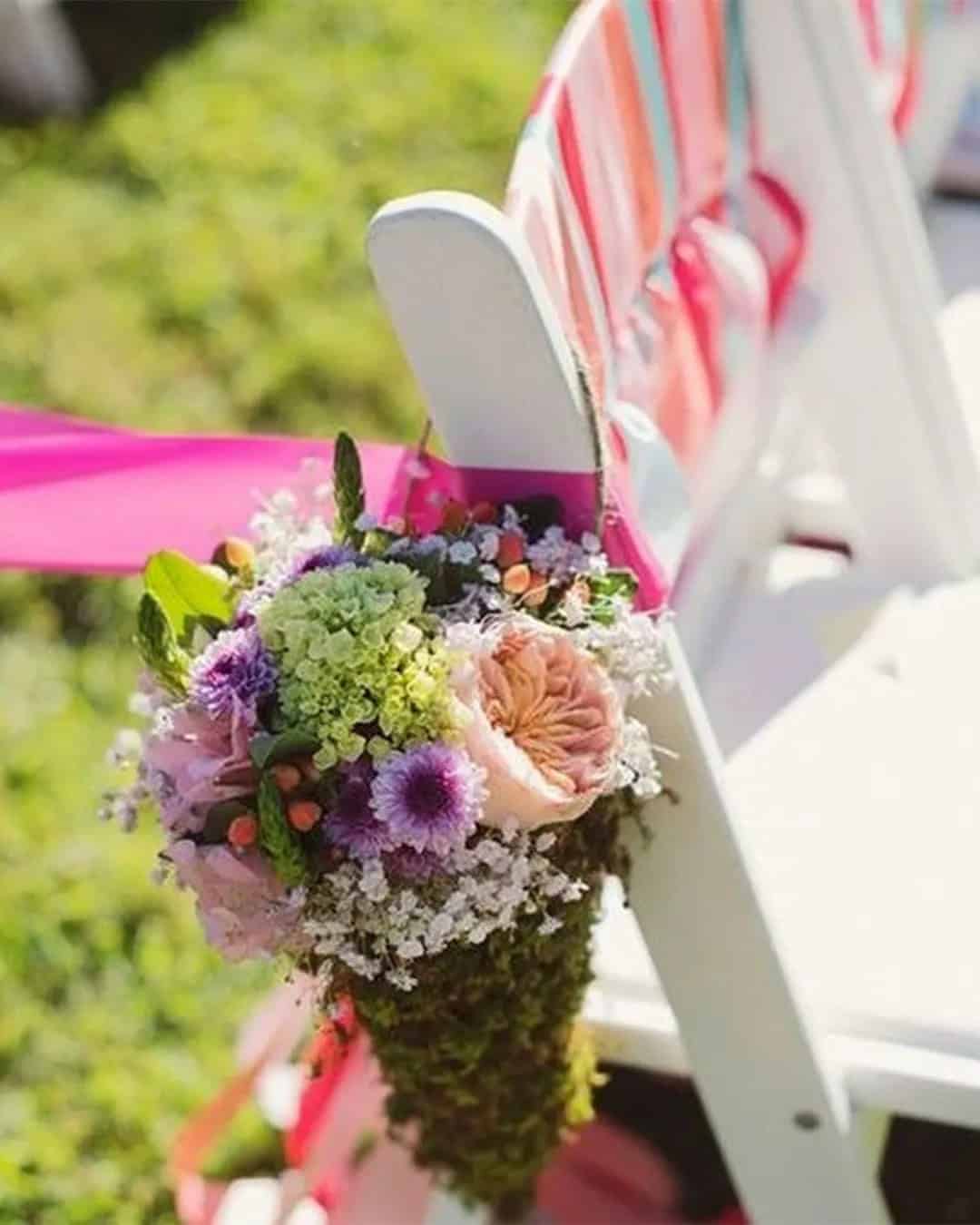 Outdoor Wedding Chair Decorations