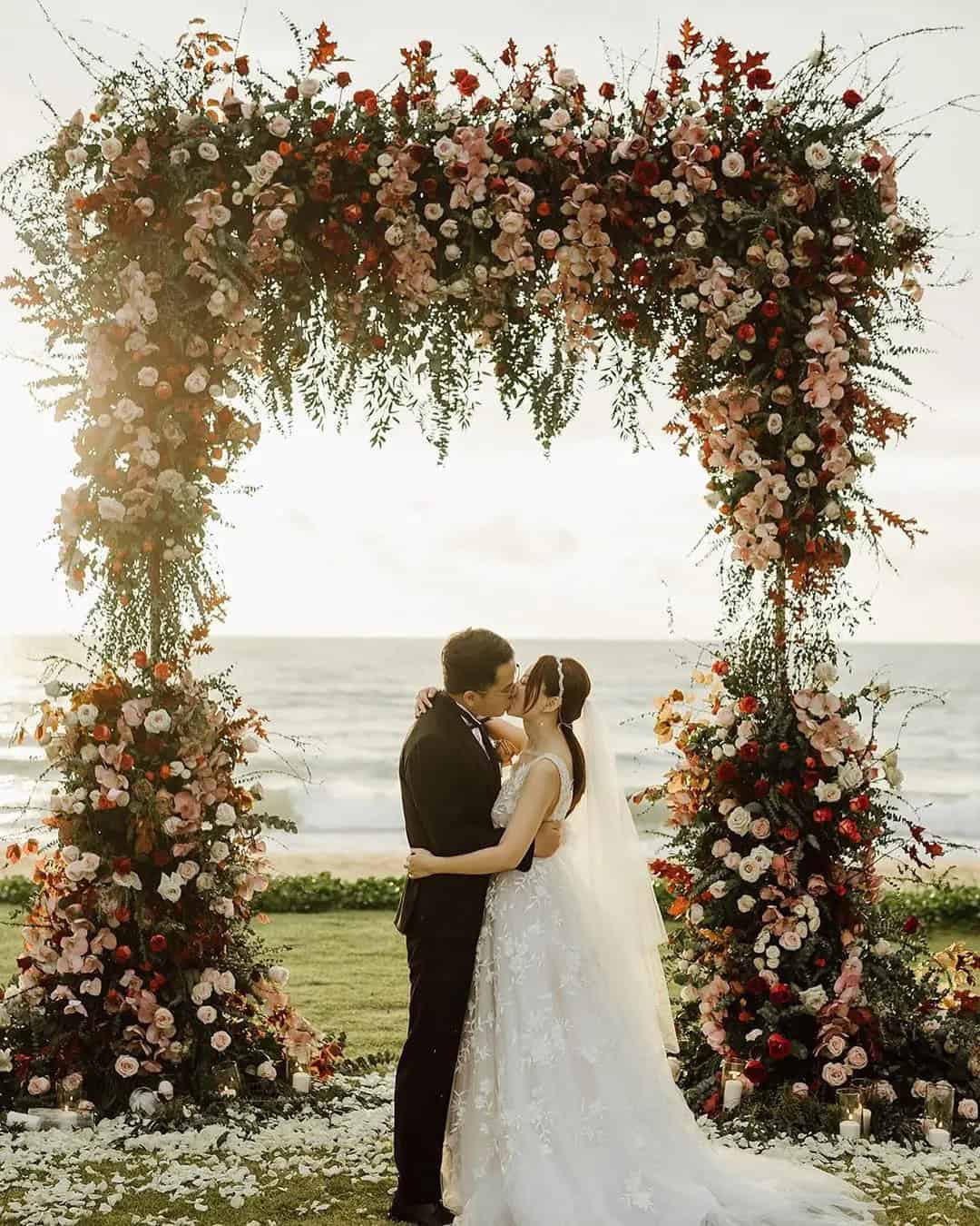 Rust Wedding Ceremony Decor