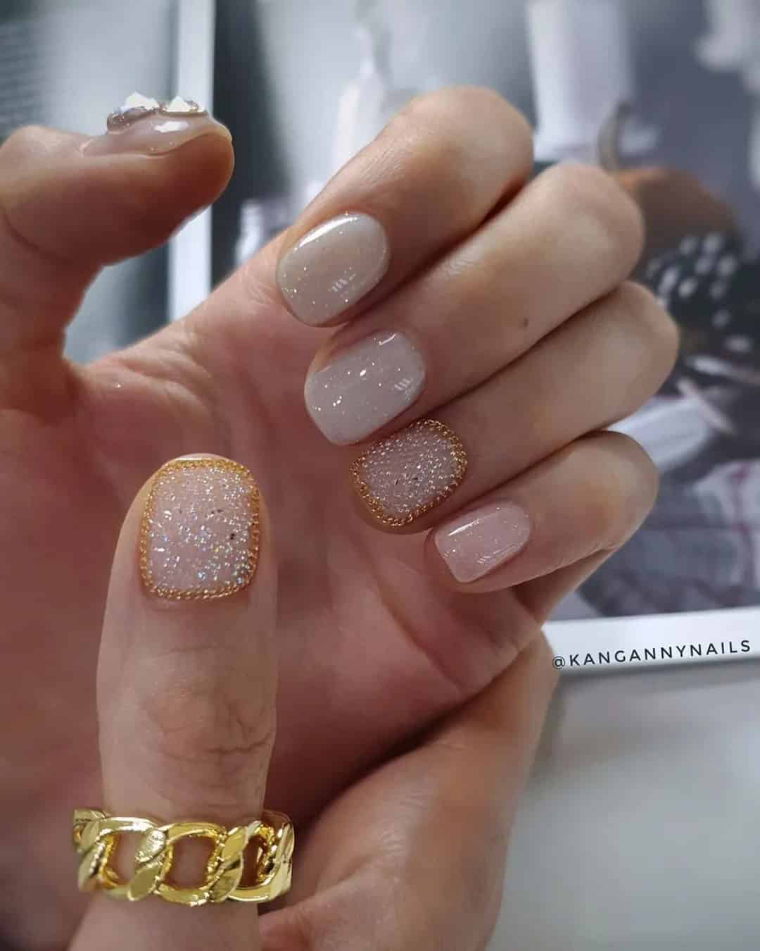 Designs for Short Wedding Nails