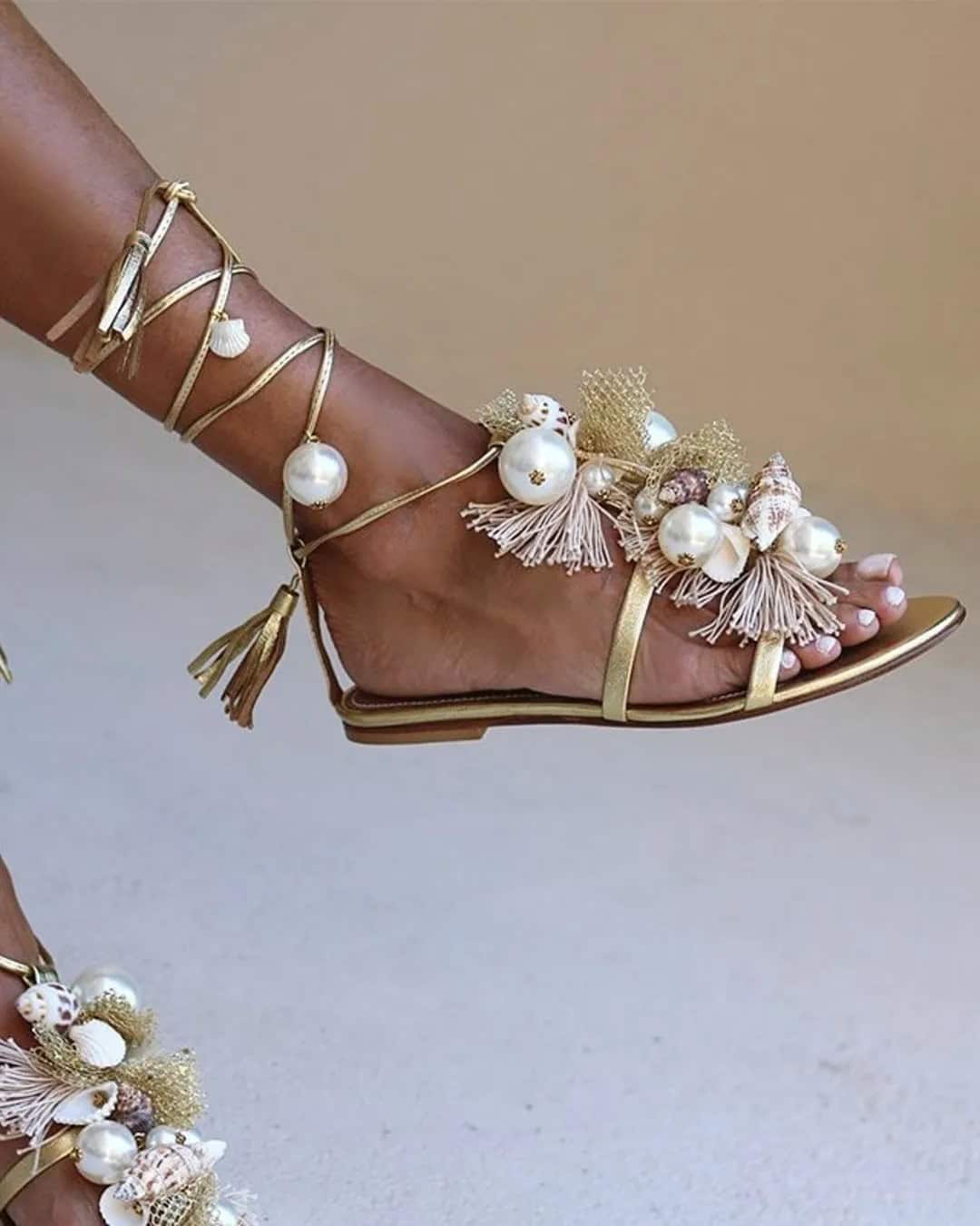 Flat Sandals For Beach Wedding