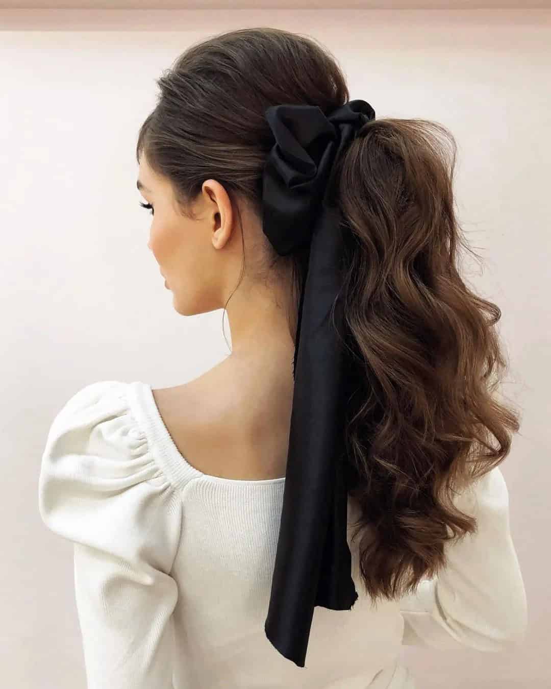 Swept-Back Bridal Ponytail Ideas