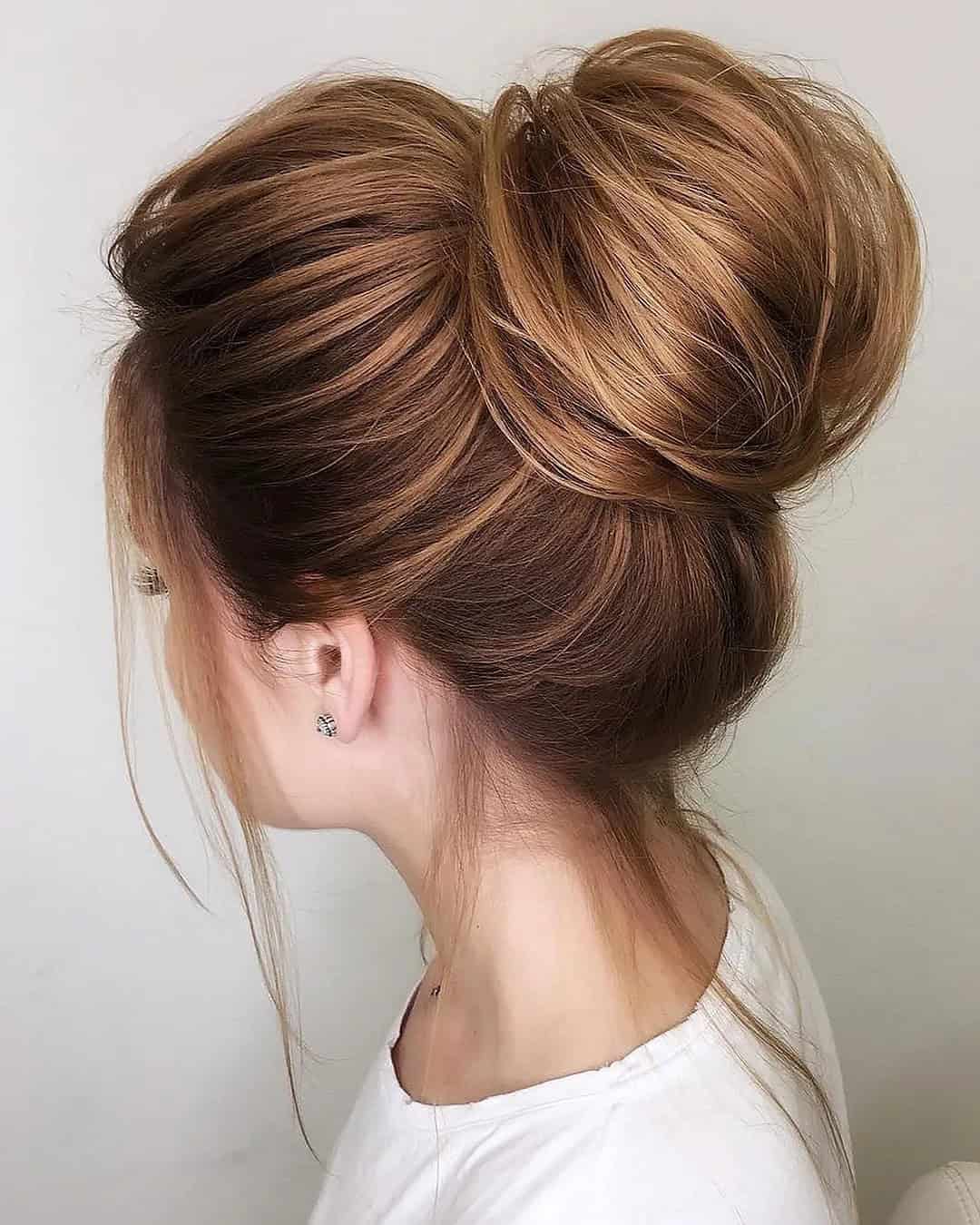 Voluminous Top Bun Hairstyles