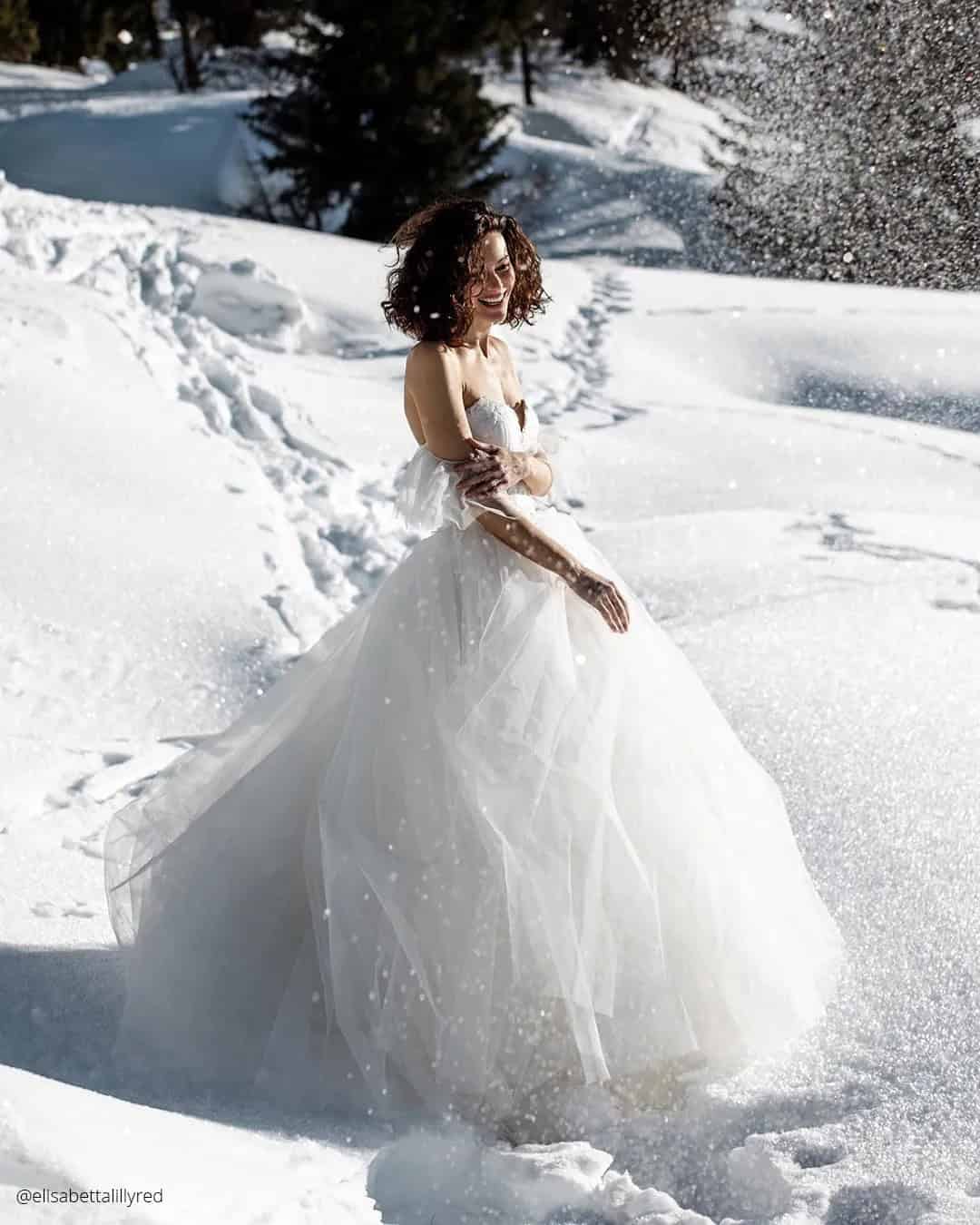 Simple Winter Bridal Gowns