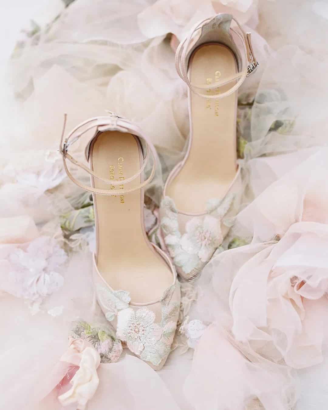 Floral Motifs Bridal Shoes