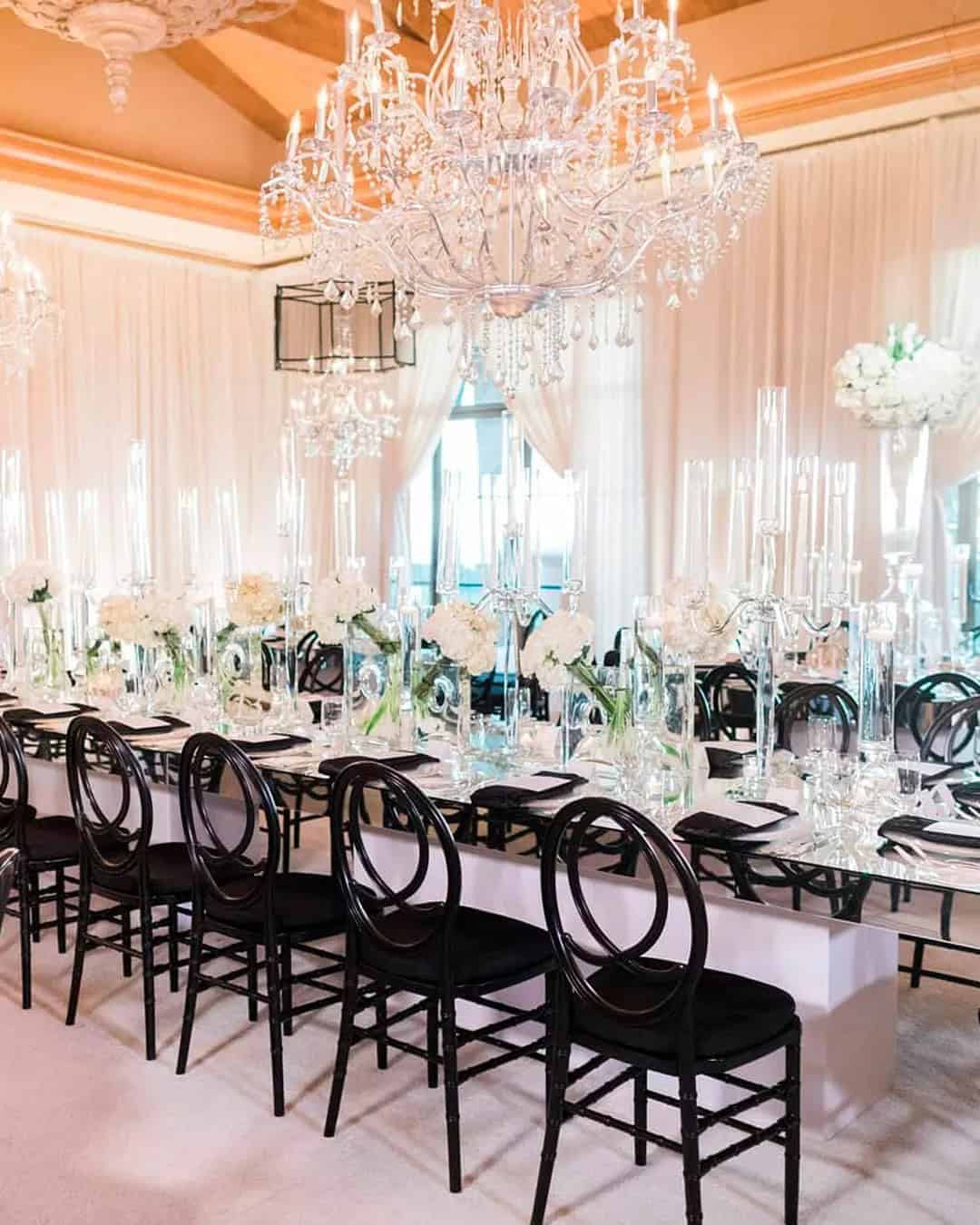 Black And White Wedding Reception Ideas