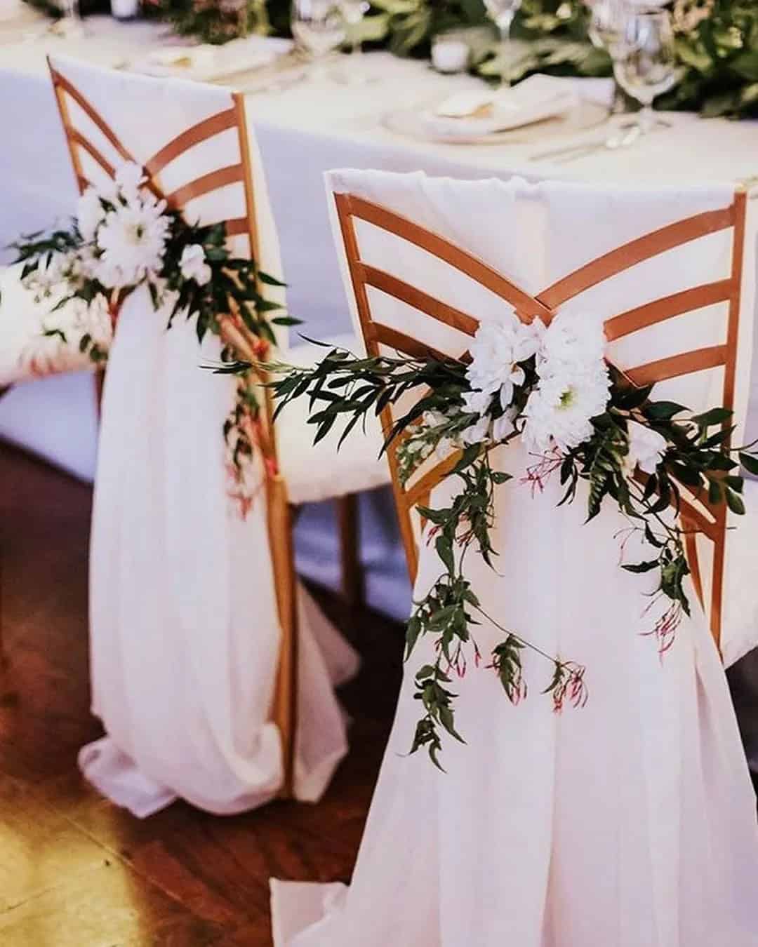 Wedding Decor With Greenery For Chairs