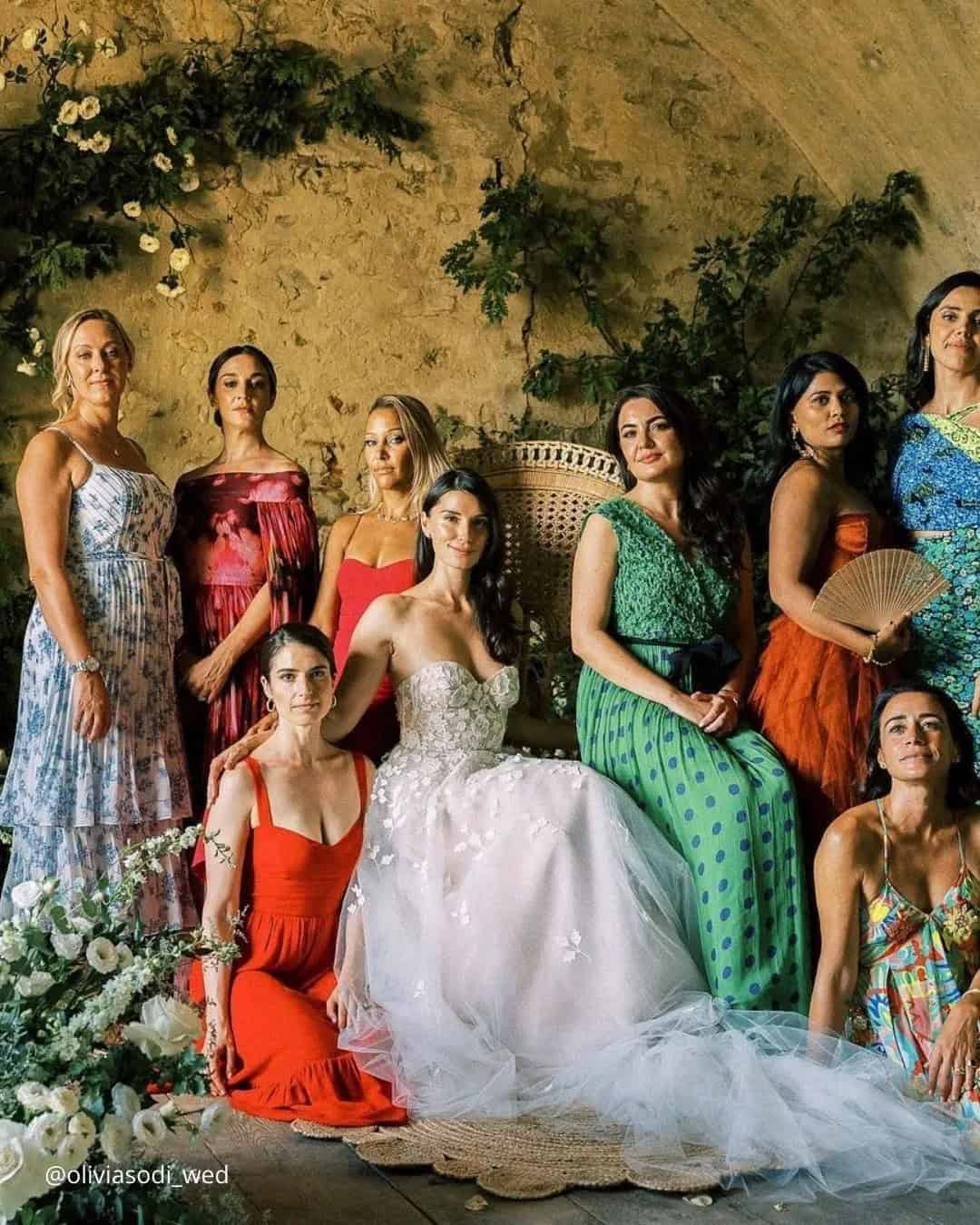 Different Colors Of Bridesmaids