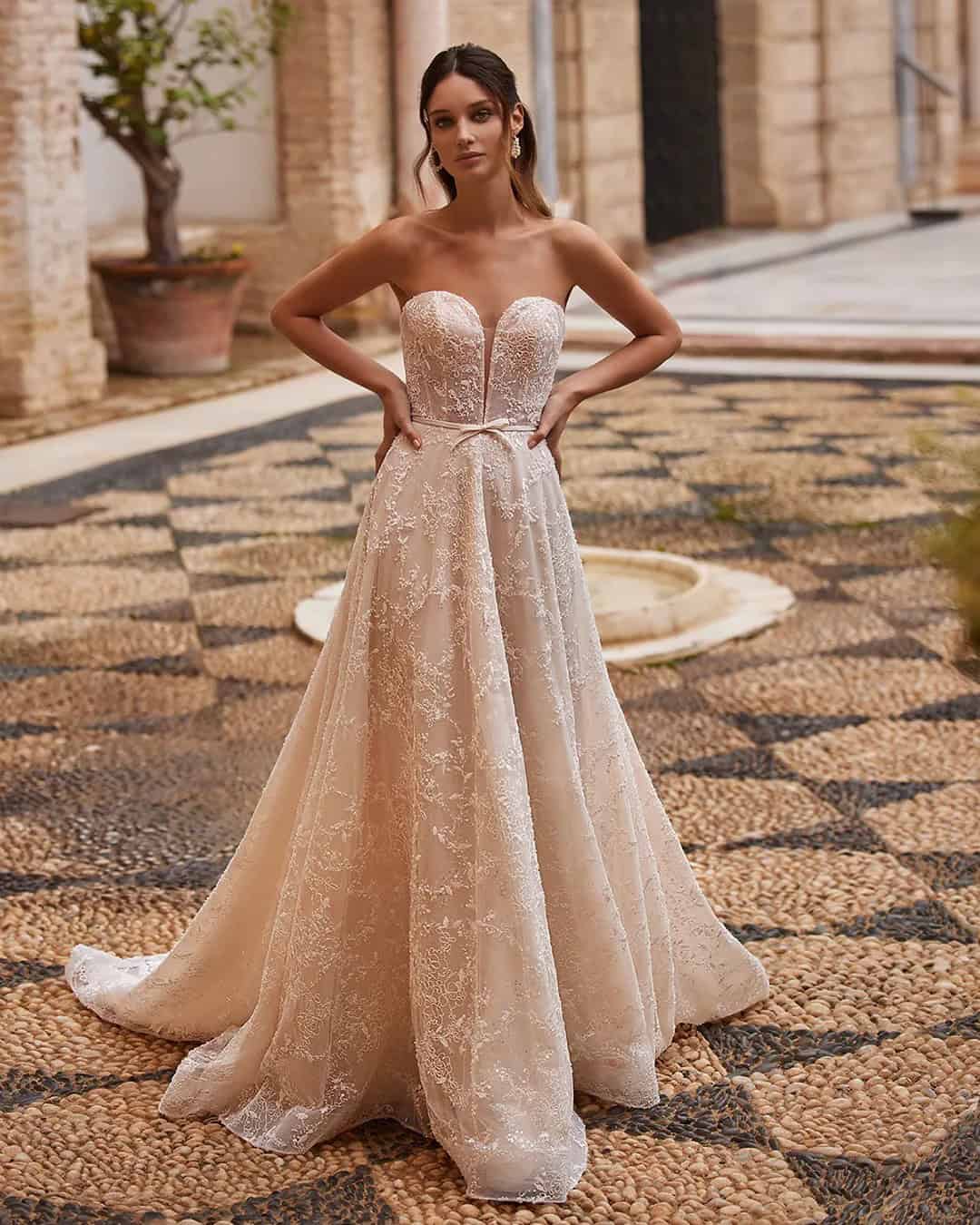 Strapless Beach Wedding Gowns