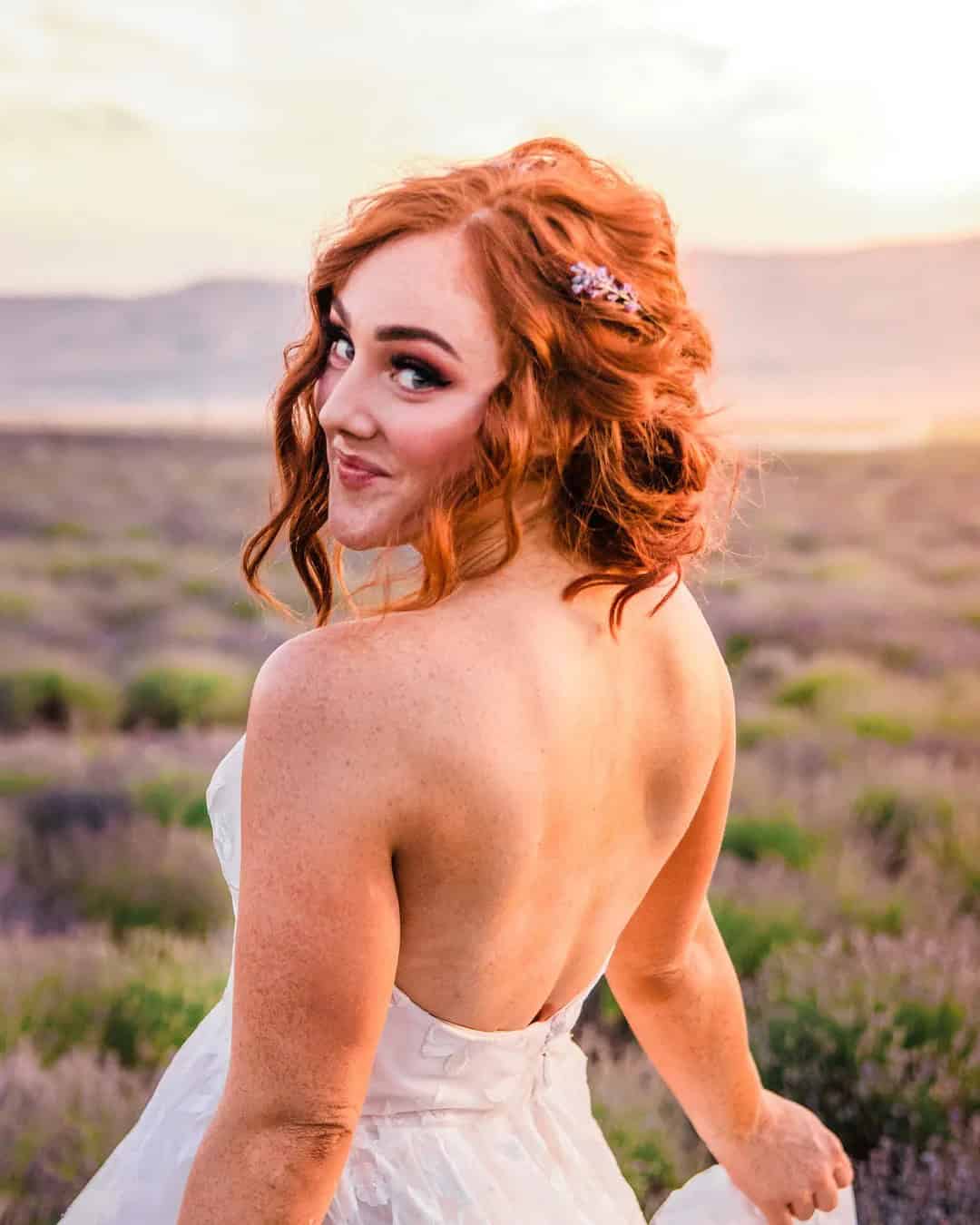 Makeup for Red-Haired Brides with Brown Eyes