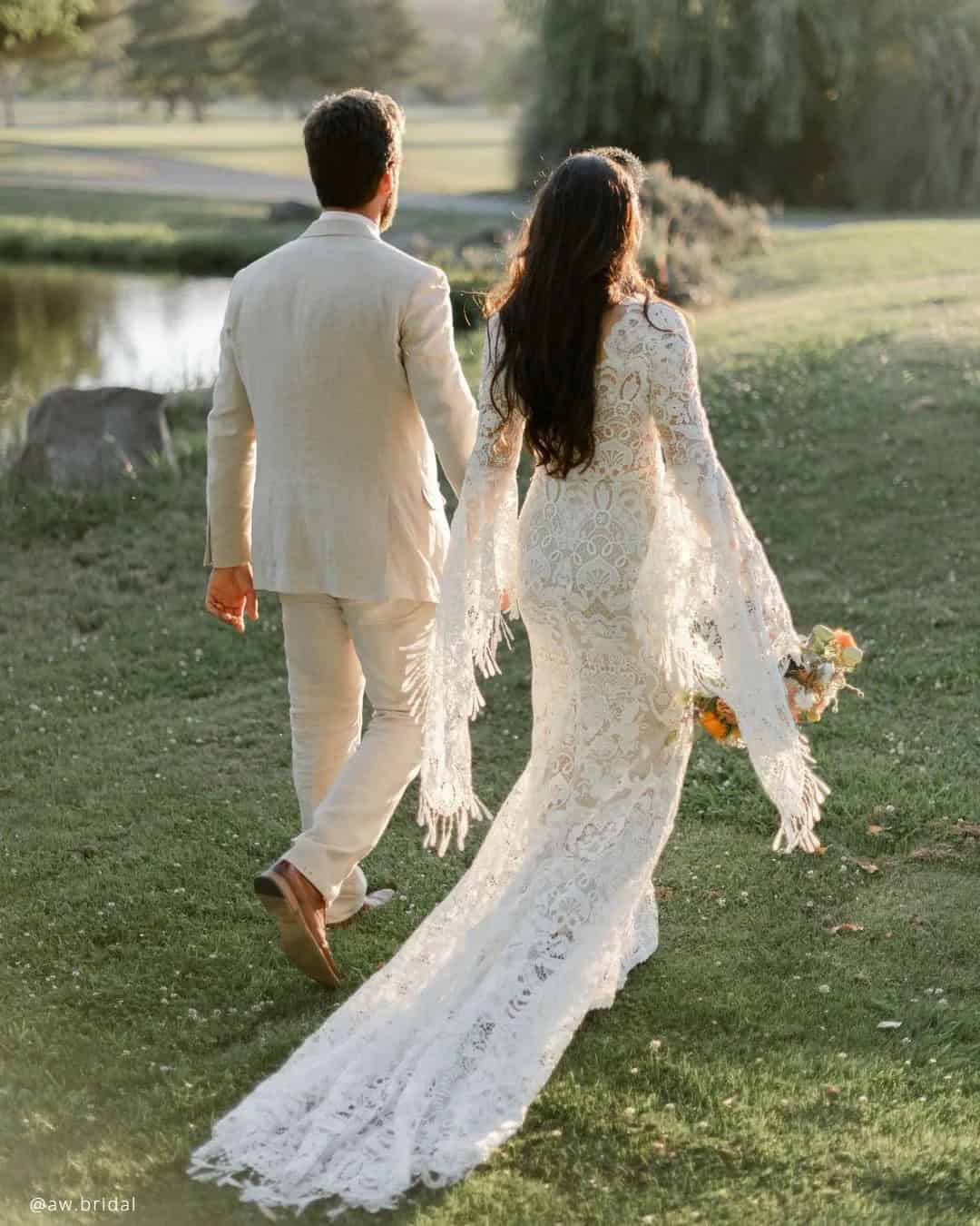 Bohemian Lace Dresses For Wedding