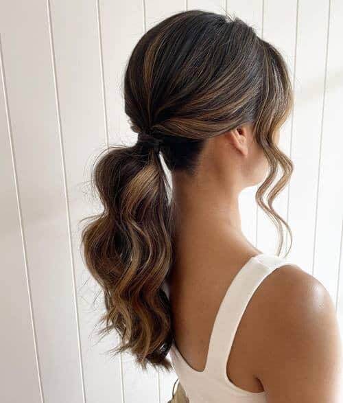 Low ponytail updo