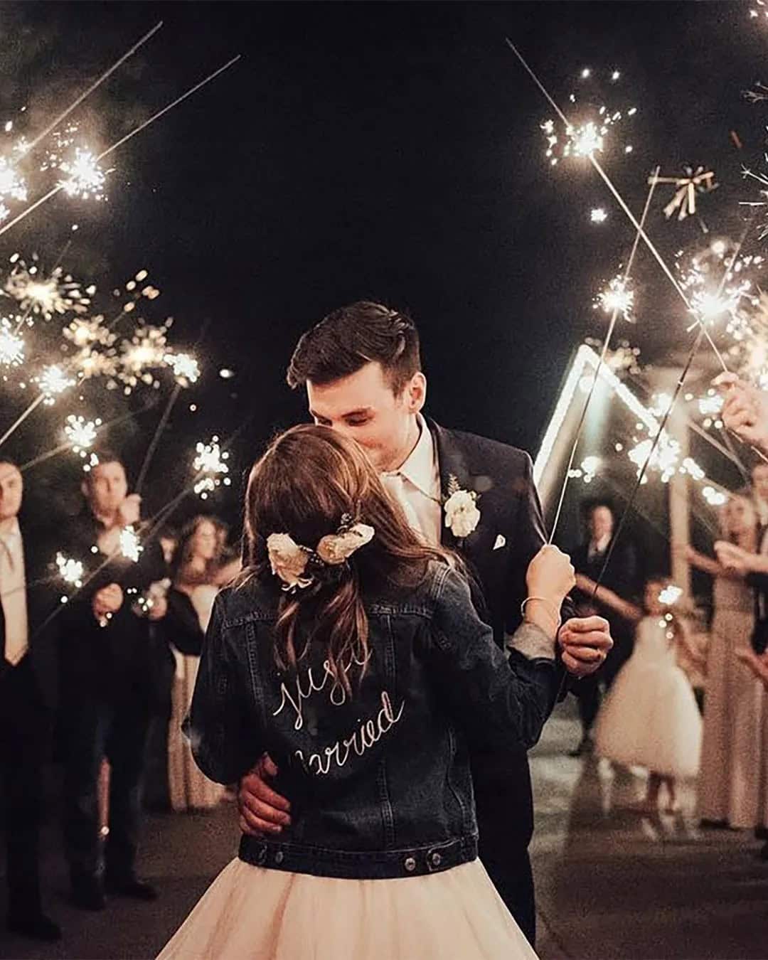 Kissing Couples Photos With Sparklers