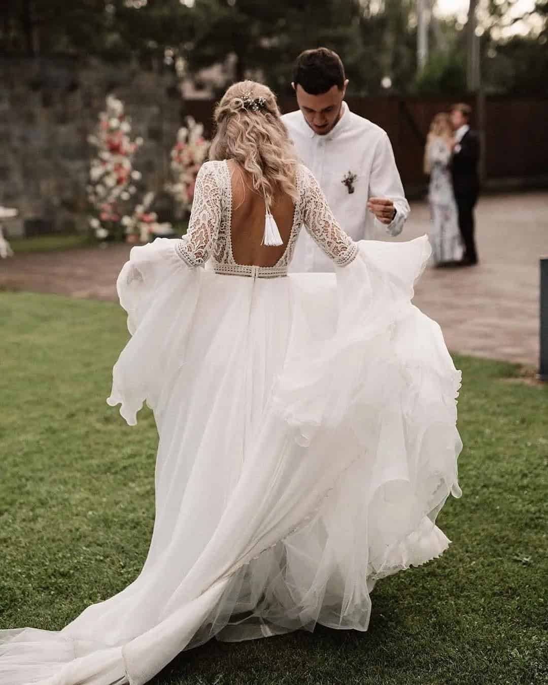 Boho Wedding Dresses With Sleeves