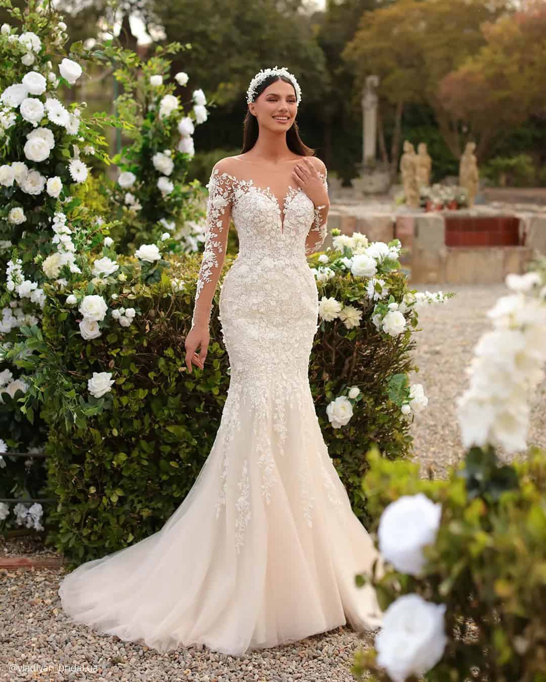 Long Sleeve Mermaid Wedding Dresses