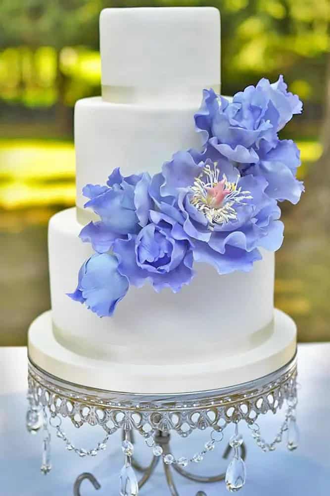 White Cakes With Colorful Flowers