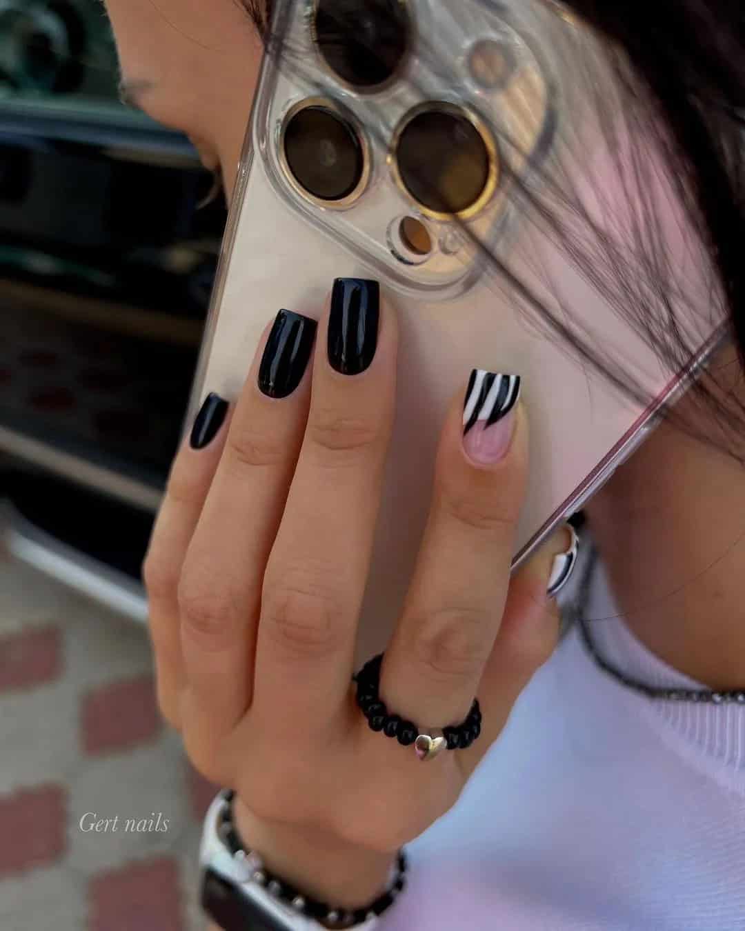 Black Wedding Nails