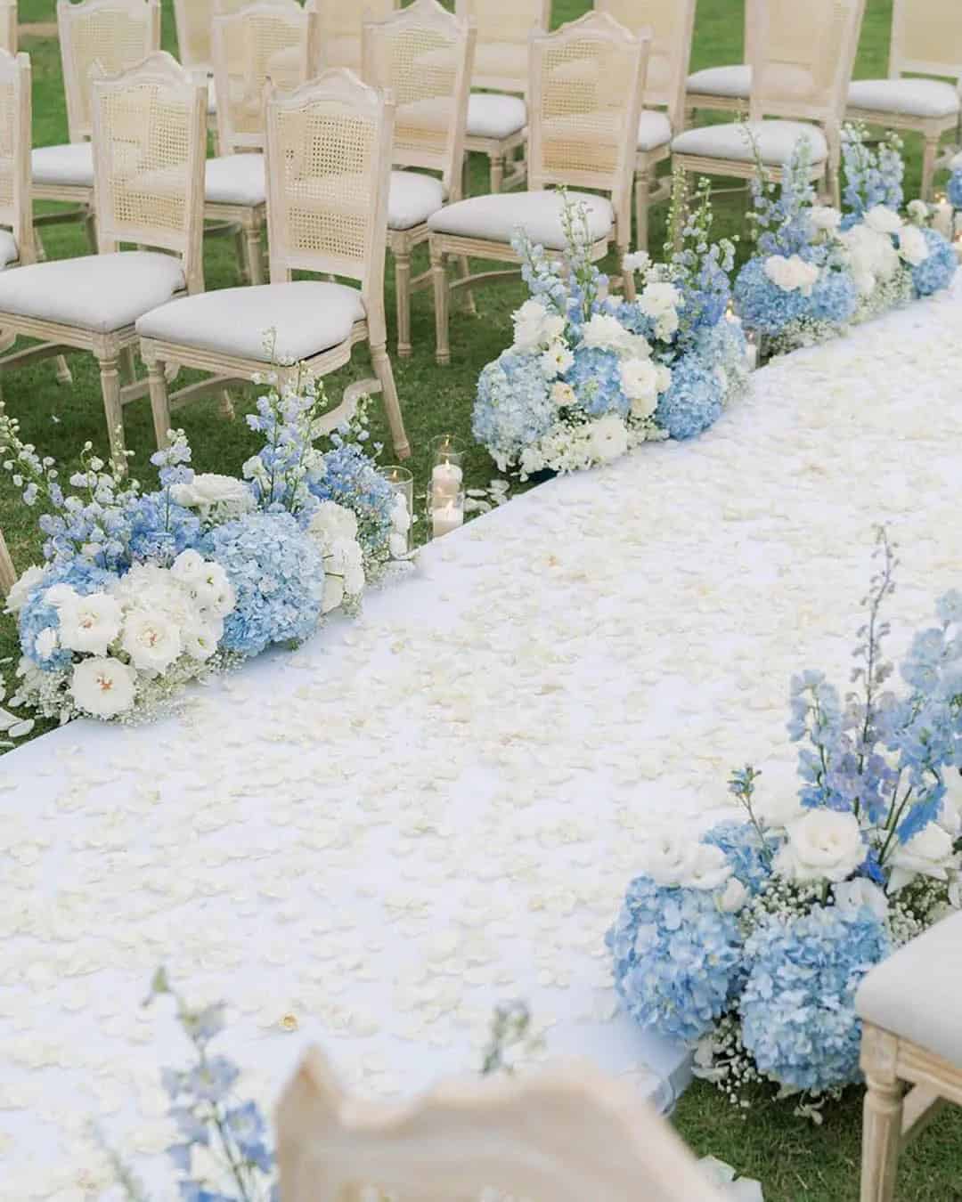 Blue And White Wedding Reception Decor