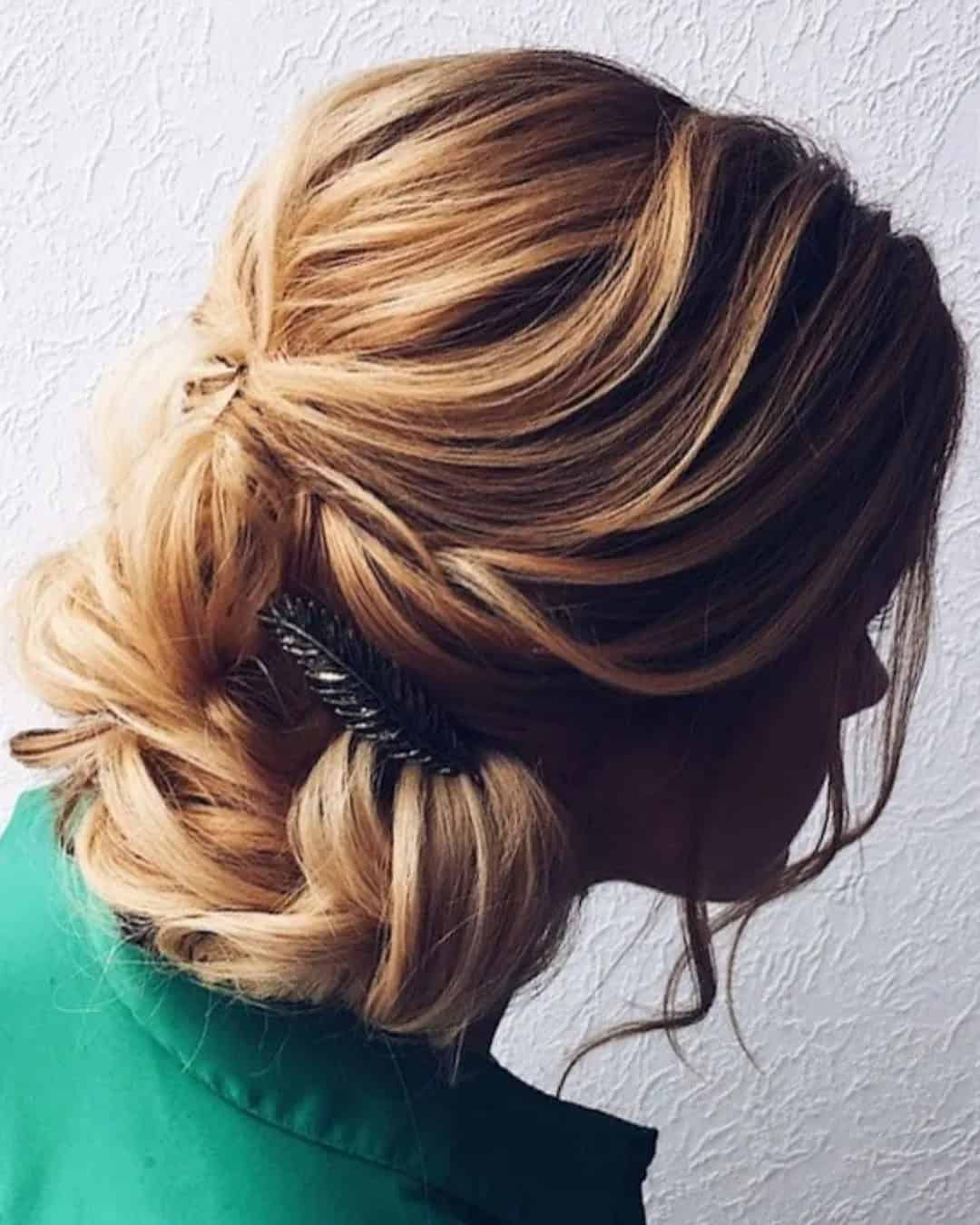 Messy Side Bun Hairstyles For Wedding